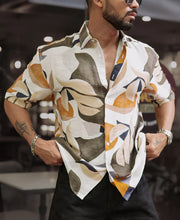 Multi Colour Abstract Print Oversized Half Sleeves Shirt